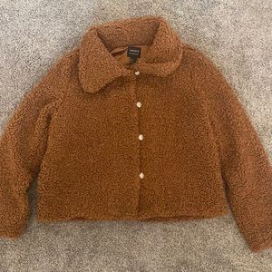 Brown teddy coat